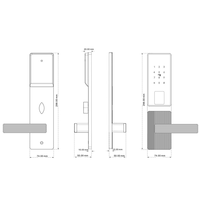Cerradura Electrónica Inteligente para Puerta de Hotel JCHDSR939 de Alta Seguridad con Tarjeta y Sistema de Gestión RFID
