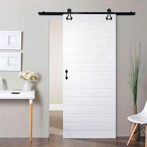 Kit de Herrajes para Puertas Corredizas de Granero WEKIS, de Acero y Latón Resistentes, con Tornillos, Insonorizados, de Baja Holgura, para Cocina Exterior - Product Image 1