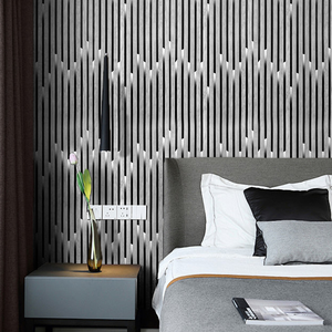 <span class=keywords><strong>Papier</strong></span> <span class=keywords><strong>Peint</strong></span> UDK Scandinavian Glow Bois, <span class=keywords><strong>Rayures</strong></span> Horizontales de 45 cm de Large avec Finition Nacrée pour Salons - Product Image 6