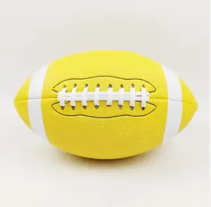 Yellow Durable Pretty Color American Football Machine Stitched Rugby Ball Training Rugby