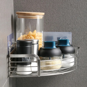 <span class=keywords><strong>Étagère</strong></span> en métal en acier inoxydable 304 à un niveau de haute qualité support de rangement mural sans clous <span class=keywords><strong>pour</strong></span> cuisine salle de bain ou maison - Product Image 5