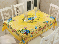Vêtements de table à imprimé de fleurs en PVC