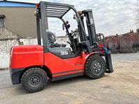 Nouveau chariot élévateur diesel de 3,5 tonnes avec pneus pleins, chariot élévateur à fourche à combustion interne hydraulique