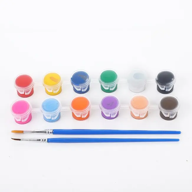 Undurchsichtige Acrylfarbe mit Spitzen pinsel nach Zahlen Acrylfarbe für allgemeine Bastel projekte