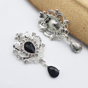 5 pçs/saco 6*3.2cm Cristal Do Vintage Gota Broche Rhinestone Flor Fivela Vestuário Collar Xaile Acessórios - Product Image 3