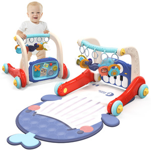 Juguetes para bebés de 0 a <span class=keywords><strong>6</strong></span> <span class=keywords><strong>meses</strong></span>, andador para bebés, colchoneta de juego infantil para <span class=keywords><strong>gimnasio</strong></span>, algodón multifuncional plegable 3 en 1, actividad para bebés, <span class=keywords><strong>gimnasio</strong></span> - Product Image 1