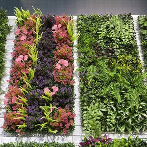 Panneaux de <span class=keywords><strong>haie</strong></span> artificielle de style mixte, protection UV, écologiques, résistants à l'eau, couleurs personnalisées pour la décoration murale intérieure - Product Image 2
