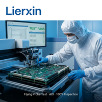 Carte mère Lierxin LEX personnalisée, PCB multicouche à nombre de couches élevé, avec vias aveugles et connecteurs à sertissage en cuivre épais, pour serveur haute vitesse