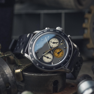 Montre CILOA ronde grise multifonctionnelle personnalisable avec grand cadran pour homme, montre à quartz de haute qualité, tendance et étanche - Product Image 2