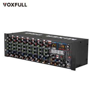 Mezclador profesional Voxfull AK49, consola mezcladora de 9 canales con efecto de reverberación, mezclador de interfaz en vivo USB para <span class=keywords><strong>Karaoke</strong></span> en casa - Product Image 3