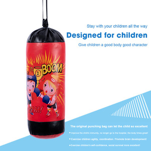 <span class=keywords><strong>Sac</strong></span> <span class=keywords><strong>de</strong></span> boxe pour enfants personnalisé Jouet <span class=keywords><strong>de</strong></span> sport transfrontalier PU PVC Matériau solide suspendu et gants avec logo imprimé - Product Image 5