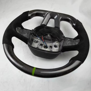 Volant en fibre de carbone pour <span class=keywords><strong>Dodge</strong></span> Challenger <span class=keywords><strong>Charger</strong></span> 15-23, fabrication directe, texture personnalisée antidérapante, volant de voiture modifié - Product Image 2