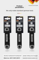 Set kunci Hex lipat kelas industri 9-in-1, obeng Torx Allen metrik untuk perbaikan sepeda dan rumah