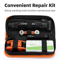 Kit d'outils de réparation de vélo en alliage, mini-pompe à air portable, clé à patchs pour pneus, multi-outils pour VTT, vélo de route, entretien cycliste en extérieur