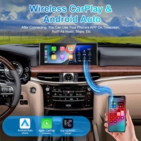 Radio para Auto Navihua de 12.3 Pulgadas con Carplay, GPS, Navegación, Reproductor Multimedia de Video, Pantalla, Sistema de Audio para Lexus LX570 2016-2021