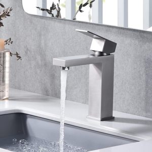 Rubinetto da <span class=keywords><strong>Bagno</strong></span> in <span class=keywords><strong>Acciaio</strong></span> <span class=keywords><strong>Inox</strong></span> 304, Miscelatore Monoforo da Appoggio Nero, Rubinetto Monocomando per Lavabo, Rubinetto Nascosto per Mobile <span class=keywords><strong>Bagno</strong></span> - Product Image 5