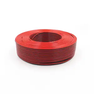 RVB电缆电铜聚氯乙烯发光二极管电线红色黑色2针绝缘延长线汽车音频电缆扬声器电线聚氯乙烯