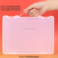 WEISHENG - Protector de Revistas Transparente de PP, Almacenamiento de Documentos de Oficina, Estuche Portátil para Proyectos con Tapa, Estuche Personalizado para Archivos con Asa