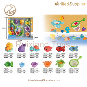 Fourniture d'usine mignon caoutchouc infantile baignoire jouets Kit unisexe enfant bébé pulvérisation d'eau Scoop canard et pieuvre forme jouets de <span class=keywords><strong>bain</strong></span> - Product Image 5