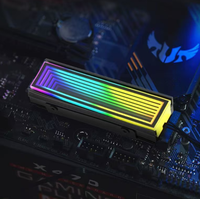 Dissipateur thermique M.2 SSD 2280 ARGB Phantom Color, dissipateur thermique tout en aluminium M.2, gilet de refroidissement NVMe
