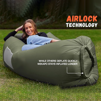 Canapé gonflable portable, chaise longue gonflable, fauteuil de relaxation gonflable, avec logo tissé personnalisé, idéal comme souvenir d'événement d'entreprise