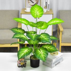 ใบประดิษฐ์,<span class=keywords><strong>ต้น</strong></span>สับปะรดสีเขียว<span class=keywords><strong>บอน</strong></span>ไซสำหรับตกแต่งบ้านสำนักงานโรงแรม - Product Image 3