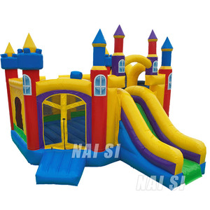 Thương mại cầu vồng lâu đài bouncy tuyết trắng và bảy chú lùn nhà nảy Bouncer lâu đài nhảy nhà kết hợp bơm hơi - Product Image 2