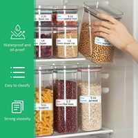 Étiquettes autocollantes rectangulaires en vinyle amovibles, imperméables, multicolores, personnalisées OEM/ODM, pour la date de conservation des aliments et le congélateur