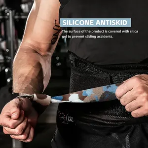 Correas de Muñeca para Levantamiento de Pesas, Cinturón de Refuerzo para Entrenamiento de Fuerza, Ajustable, Antideslizante, Correa de Soporte para Levantamiento de Pesas, Banda de Agarre para Gimnasio - Product Image 4