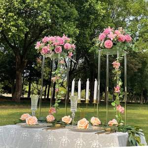 Fournisseur de mariage Centres de table de mariage de luxe Décorations de table Présentoir à fleurs en acrylique Présentoir de décoration de mariage - Product Image 4