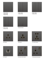 Enchufe de Pared Multifuncional de 1 Entrada y 2 Salidas, Universal para Teléfono, TV, Enchufe de Pared para UE, Reino Unido y EE. UU., RJ11, RJ45, Acabado Industrial, 13A/16A