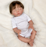 Poupée Reborn de 18 pouces réaliste en vinyle souple, jouet de bain imperméable, compagnon de confort, poupée d'apprentissage pour nouveau-nés pour enfants