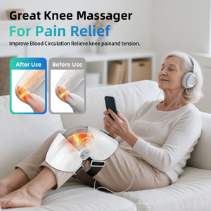 Masseur <span class=keywords><strong>de</strong></span> genou à vibration rechargeable pour <span class=keywords><strong>la</strong></span> <span class=keywords><strong>circulation</strong></span>, avec chaleur, coussin d'air, moteur sans balais, coque ABS, soulagement <span class=keywords><strong>de</strong></span> <span class=keywords><strong>la</strong></span> douleur, confort et minuterie - Product Image 2