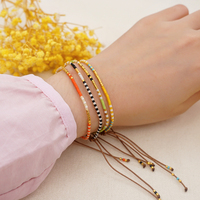 Go2boho Bracelet Femme Perles Miyuki Colorées Fait Main Réglable Qualité Bijoux Mode