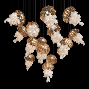 Lámpara de Arte de medusas, lámpara colgante, luz Flexible y sombra, una opción de ensueño, luz colgante para decoración de vestíbulo de Hotel - Product Image 4