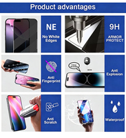 Fabricant d'usine, logo personnalisé pour iPhone 18 Pro Max, verre trempé 9H, protection d'écran anti-espion, anti-choc, OEM/ODM