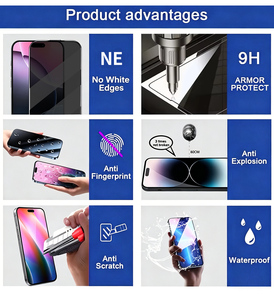 โรงงานผู้ผลิต รับทำโลโก้ตามสั่ง สำหรับกระจกกันรอย iPhone 18 Pro Max แบบ 9H ป้องกันการมองเห็นจากด้านข้าง ป้องกันการสอดแนม ป้องกันการกระแทก รับผลิตแบบ OEM/ODM - Product Image 4