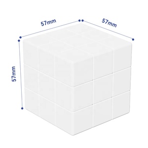 Sengso Oem 사용자 정의 로고 광고 패턴 포장 스티커 맞춤형 매직 큐브 화이트 컬러 디자인 3D 플라스틱 매직 큐브 - Product Image 1