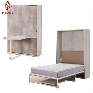 <span class=keywords><strong>Cama</strong></span> Murphy Plegable <span class=keywords><strong>Vertical</strong></span> Oculta de Madera con Escritorio y Almacenamiento, Mueble de <span class=keywords><strong>Cama</strong></span> Murphy para Dormitorio - Product Image 4