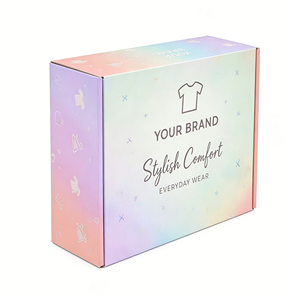 Caja de Envío para Bufandas y Prendas de Vestir, Embalaje Personalizado para Comercio Electrónico, Caja de Cartón Corrugado Tipo E con Cierre Automático - Product Image 2