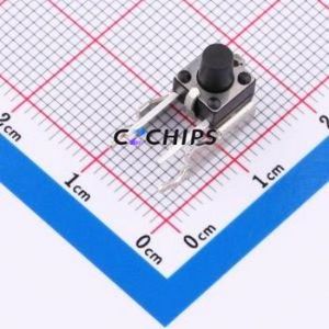 TC-6615C-6*6*7.5 Tactile Switch Through hole,6x6mm Switch Single Pole Single Throw Round Button 2.6N Right Angle Insert - Product Image 1