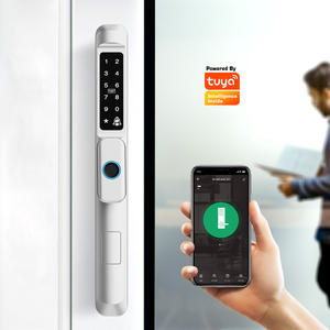 Cerradura Inteligente Impermeable para Puerta de Entrada, Cerradura Exterior Delgada para Puerta de Vidrio de Perfil Estrecho con Marco de Aluminio - Product Image 1