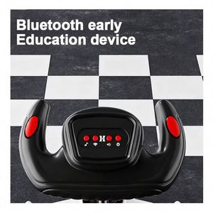 Voiture à pédales LED haute performance avec musique Bluetooth et télécommande rouge, alimentée par une batterie solide 6V4.5 - Product Image 5