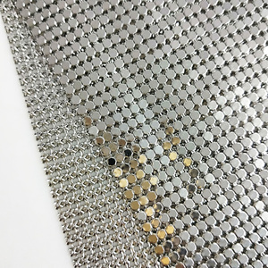 Tela de malla metálica Flexible suave de moda de lujo para bolsos tela de malla de lentejuelas de cobre metálico para ropa - Product Image 2