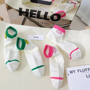Angel Ankle <b>Socks</b> Women Breathable Sweat Absorbing <b>Polyester</b> Cotton Short <b>Socks</b> Summer Casual Student Style - Product Image 2