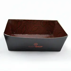 Take Out Sushi Box Square Paper Tray Paperboard Food,food Ms-paper Tray Meshine Packing Items Accept Biodegradable CN;ZHE