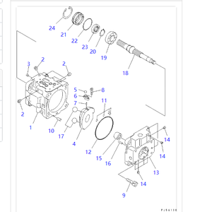 ปั๊มไฮดรอลิกหลัก KOMATSU PC30MR-2 รุ่น 708-1S-00253 708-1S-00252 708-1S-00251 สำหรับรถขุดขนาดเล็ก - Product Image 4
