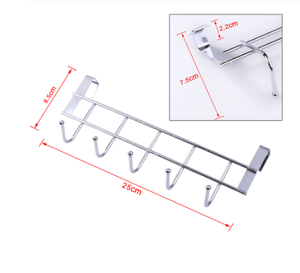 Appendiabiti da Parete a 5 Ganci in Acciaio Inossidabile per Garage e Casa, Design Ecologico - Product Image 2