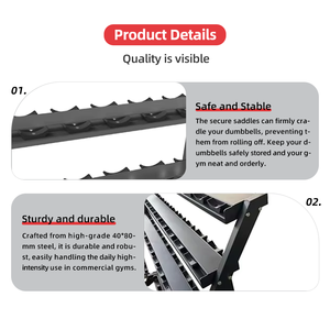 Equipo de Gimnasio, Soporte para Mancuernas de 20 Pares, Soporte de Almacenamiento para Mancuernas de 4 Niveles - Product Image 4