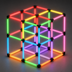 Nouveauté : Lumière de modélisation à 360 degrés, lumière hexagonale 3D rouge, jaune, bleu, <span class=keywords><strong>vert</strong></span>, violet pour <span class=keywords><strong>garage</strong></span>, magasin de vêtements, bar, club, salle de sport - Product Image 3